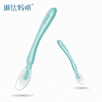 Linda mommy baby silicone soft spoon newborn feeding water small spoon baby spoon childrens tableware supplementary food soft head