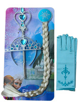 Halloween Princess headdress set Crown magic wand wig braid children frozen girl hair accessories