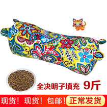 Full cassia seed tiger head pillow adult traditional Chinese medicine cervical spine high pillow children pure cotton old coarse cloth antique hard pillow