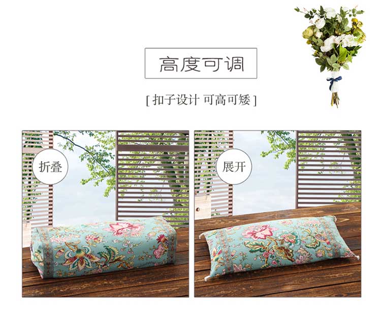 Vỏ đắng đầy đủ vỏ kiều mạch có thể điều chỉnh chiều cao bông vải gối thô gối mây