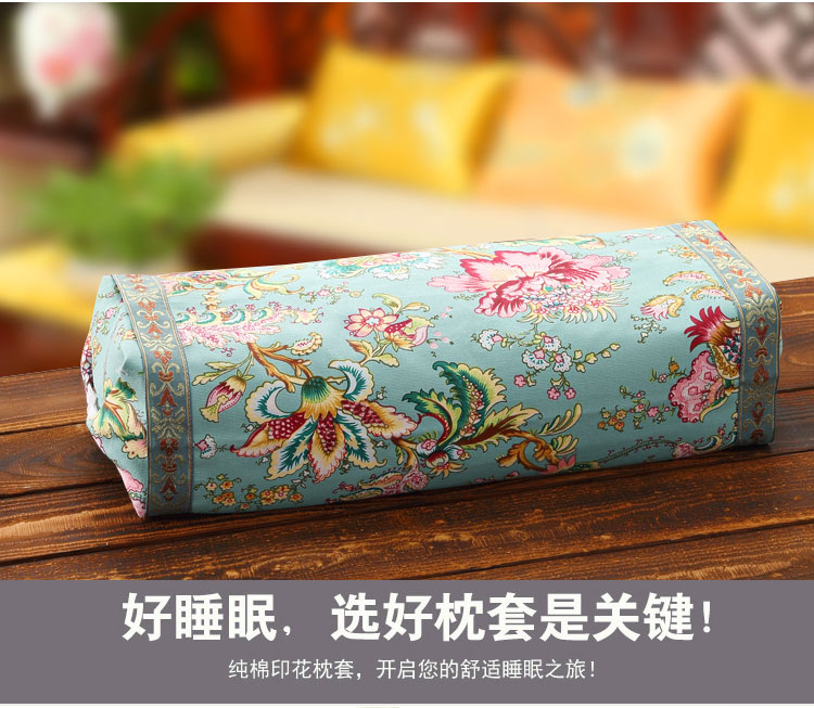 Cotton cũ thô vải gối đặt dây kéo kiều mạch cassia yam gối gối người lớn điều dưỡng cổ tử cung gối vuông gối trúc điều hòa