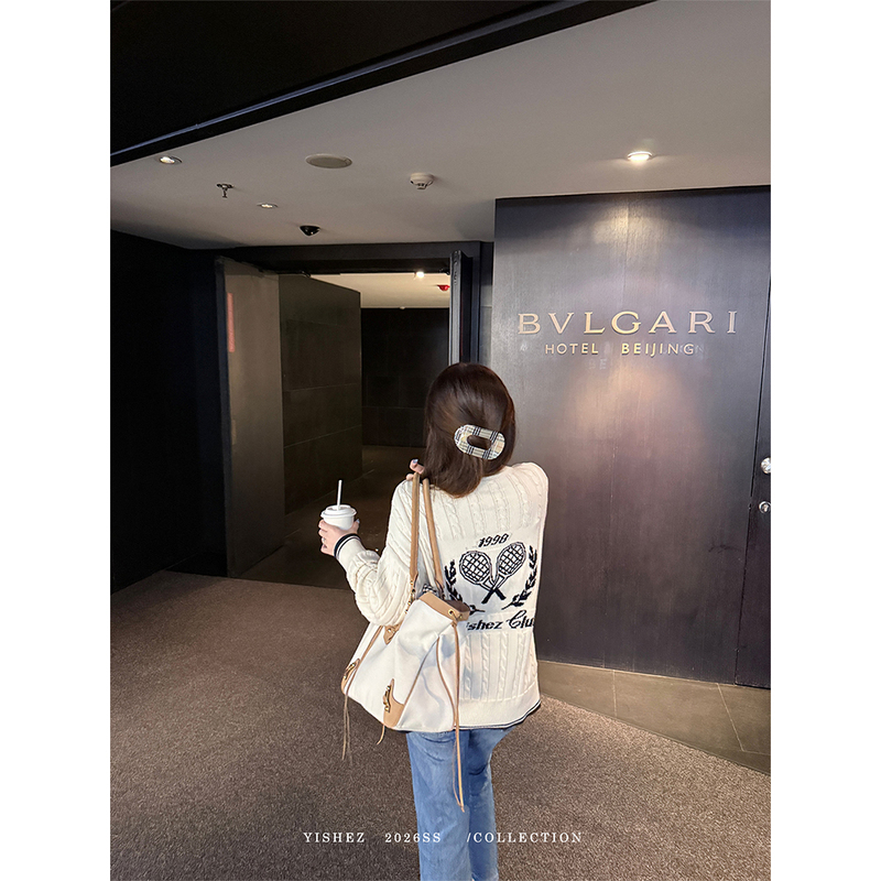 Yishez【8.15Pm14:00】“Dailyism” Early Autumn Casual Jacquard Craft Embroidered Cardigan