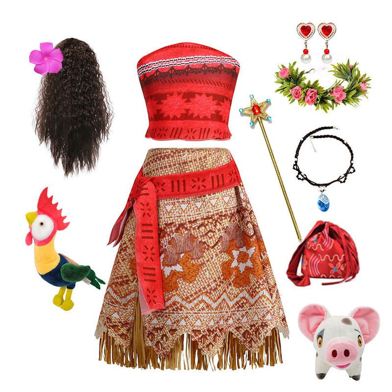 Moana Series Moana Grass Skirt Two-Piece Set Moana Cosplay Costume Moana Popular Grass Skirt Moana Series Moana Grass Skirt Two-Piece Set Moana Cosplay Costume Moana Popular Grass Skirt