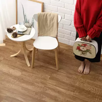 Retro wood grain self-adhesive floor no glue thick wear-resistant stone plastic floor sticker floor leather home bedroom commercial shop