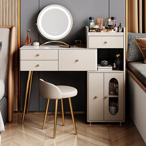 Nordic light luxury dressing table storage cabinet integrated large-capacity bedroom high-end telescopic slate small apartment makeup table