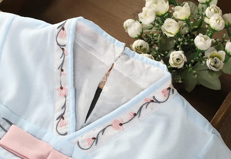 Váy bé gái mùa hè 2019 mới cho trẻ em quốc phục gió mùa hè phù hợp với váy công chúa Hanfu - Váy đầm công chúa cho bé 1 tuoi