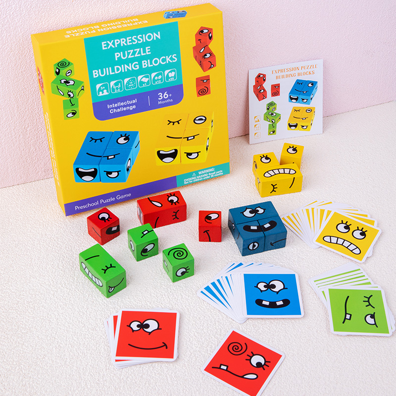 Children's Puzzle Face Building You Cry I Laughing Focus Toy Puzzle Paternity Interactive Table Game Man