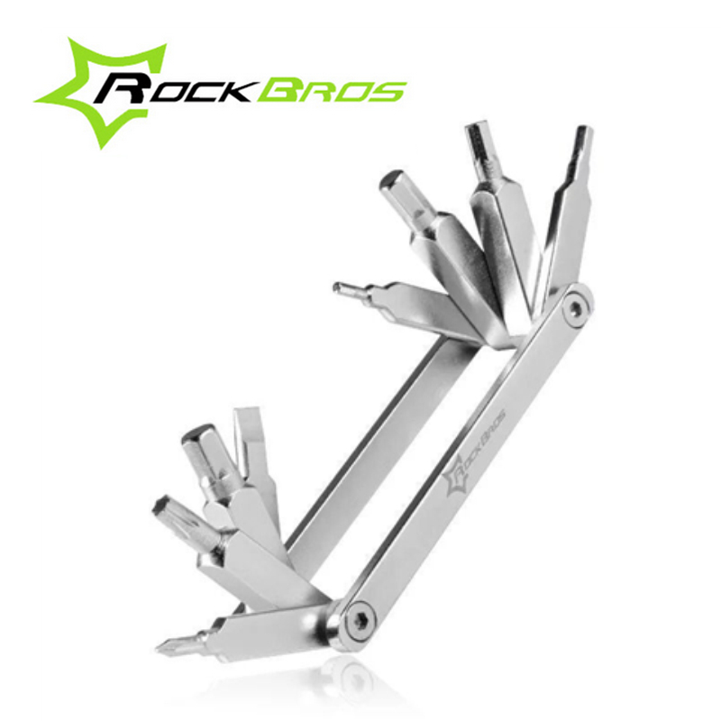 Rock Brothers 20-in-one Bike Repair Kit Mountain Road Bike Multi-function Folding Repair Kit