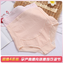  Pregnant womens underwear womens pure cotton summer thin section late pregnancy mid-term high waist abdominal support early pregnancy shorts to wear inside