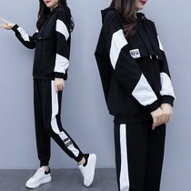 Pregnant Woman Spring Clothing Suit Fashion style Han version Loose Clothing Foreign Air Tide Hot Mother Go Out Sports Dress Code Two Sets