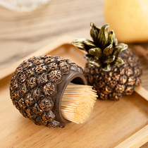 Toothpick box creative home cute high-end portable toothpick tube fashion personalized cotton stick storage box light luxury