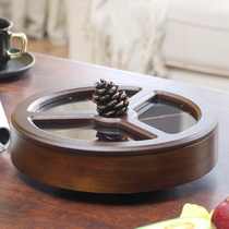 Candy box home living room with lid dried fruit plate wooden nut plate creative melon seed snack plate modern fruit plate