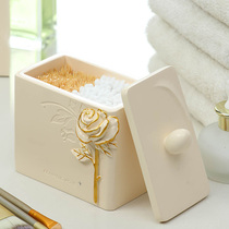 Nordic creative fashion toothpick Cotton Box integrated with lid personalized toothpick bucket household cotton stick storage box