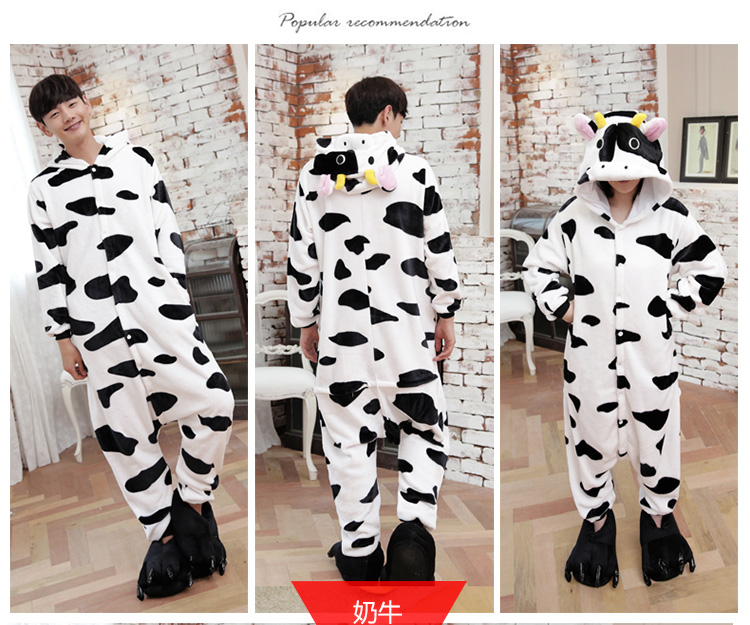 Khủng long trẻ em đồ ngủ Xiêm trai gái hoạt hình dịch vụ nhà động vật mùa thu và mùa đông flannel trong phiên bản nhà vệ sinh trẻ em lớn quần áo liền thân mùa hè
