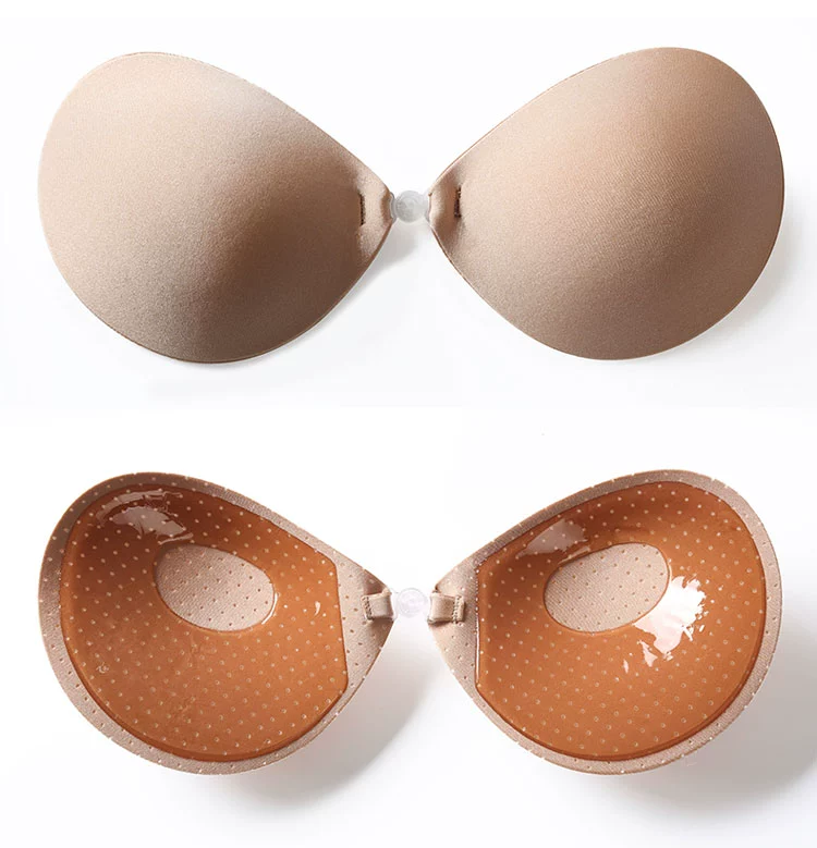 3CM dán ngực áo cưới thu thập dày silicone vô hình áo ngực chống trượt không có dây đeo vai đồ lót cô dâu núm vú