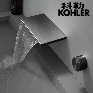 American Brand All-Copper Waterfall-Style Concealed Hot and Cold Water In-Wall Bathtub Basin Large-Flow Faucet