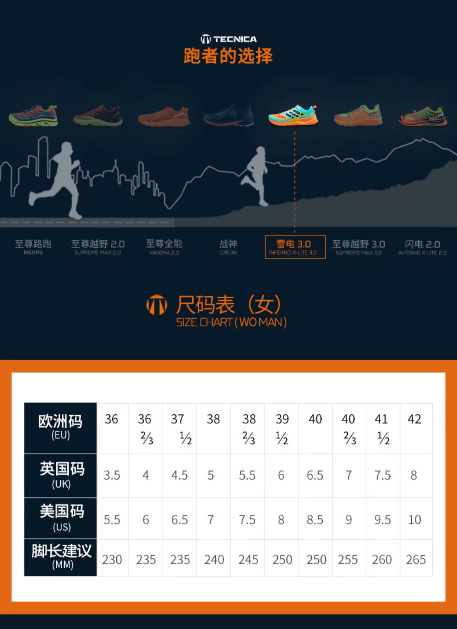 TECNICA 女 越野 雷电 INFERNO3 giày thoáng khí nhẹ và ổn định ngoài trời giày chạy việt dã - Khởi động ngoài trời giầy bảo hộ ziben