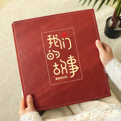 7-Inch Leather Album Large Capacity Family Album Insert Kids Photo Album Growth Record Book 5-Inch 6-Inch