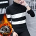 Mùa đông thanh niên bó sát áo len cao cổ nam phiên bản Hàn Quốc cộng với nhung dày sinh viên dài cổ áo ấm áo len áo ấm nam Áo len