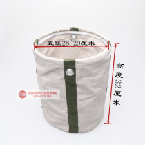 Canvas tube bag aerial work kit thickened wear-resistant uncovered bag repair electrician strong white W