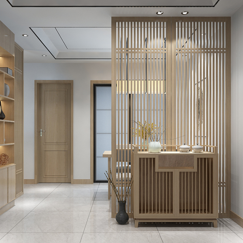 New Chinese Screen Partition Wall Living-room Bedroom Office Decoration Solid Wood Genguan Brief Modern Seat Screen Shelve