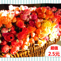 Crazy grab simulation flower fake flower silk flower decoration flower high simulation small rose bouquet mini Bud value 2 5 bunch