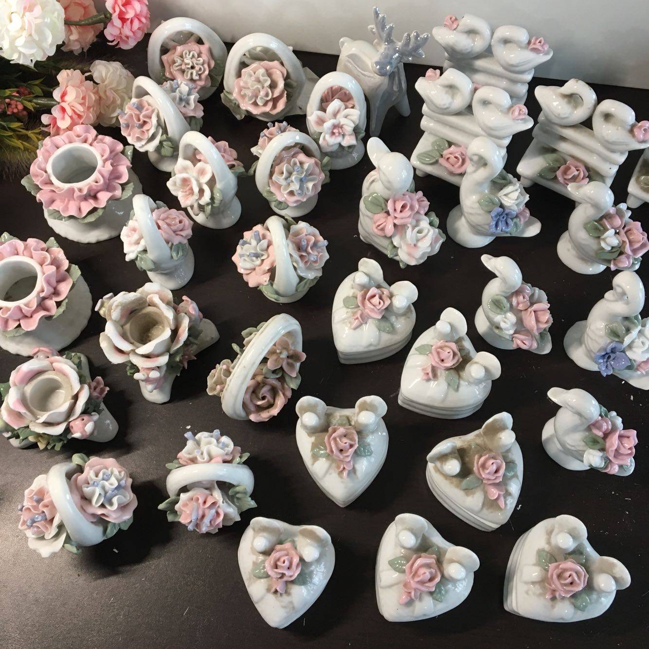 Stock Old Stock Eu Style American Countryside Home Scenario Decoration Craft Gift Hem Accessories Ceramic Pendulum Accessories Mini Hand Pinching series