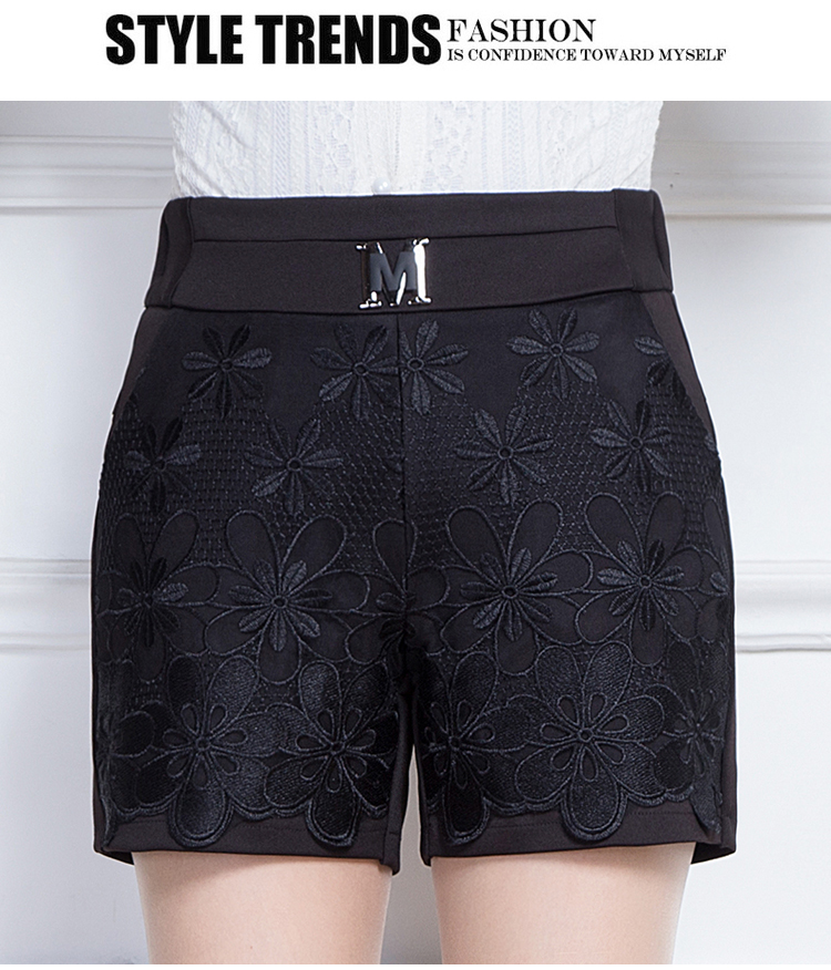 Quần short xuân hè 2018 mới dành cho nữ thời trang Hàn Quốc của những chiếc váy ren co giãn tự nhiên cho người mẹ tuổi trung niên mặc ở phía dưới quần áo thời trang nữ
