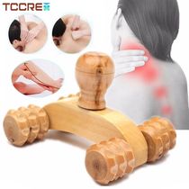 Woodien FOUR Wheels Car Massager Wood Trigger Point Back Mass