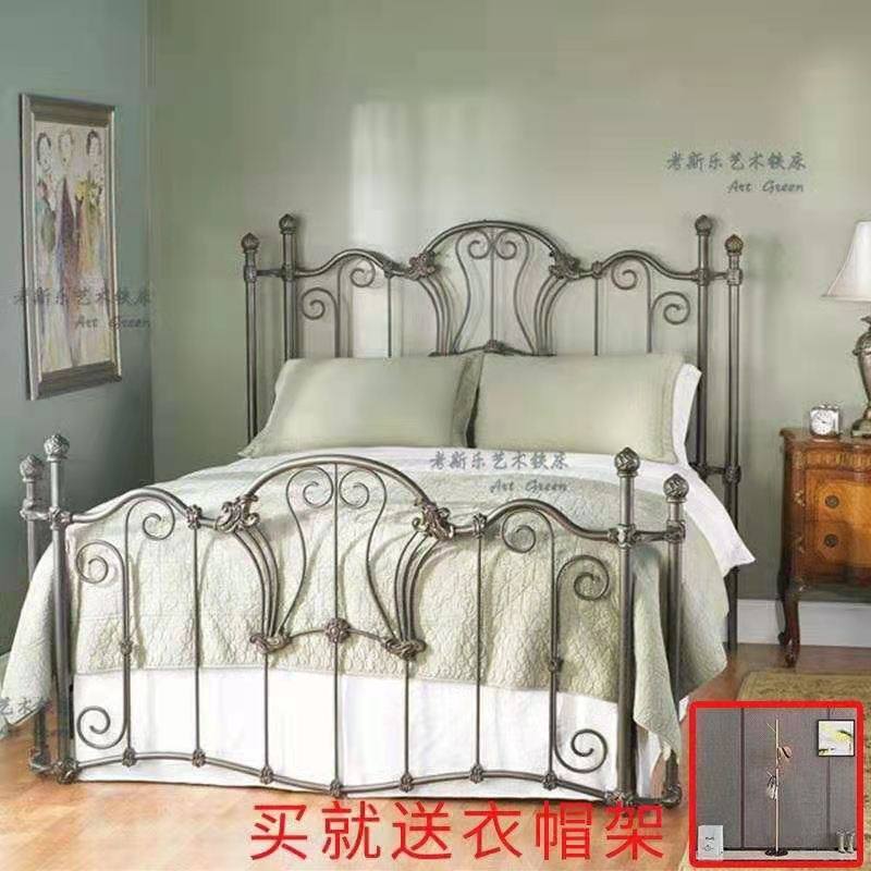 Nordic iron bed modern minimalist princess bed 1 51 8 m retro furniture single double bed