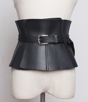 New ruffle Joker waist closure adjustable waist slim high-end versatile Women wide waist seal