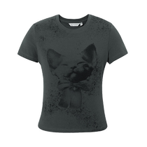 Pure:Moment: Shopping mall same style 24 summer new arrival dark gray short-sleeved T-shirt 4F7102371S
