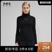 Mall with MM Mam Autumn New coat black Korean long sleeve high neck T-shirt female 5A9100111