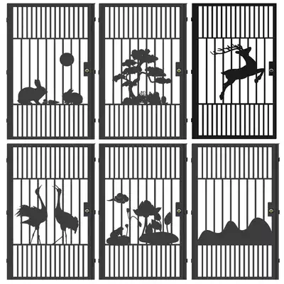 Wrought iron courtyard door Kindergarten school door Double door country door Garden repair fence fence door Villa door