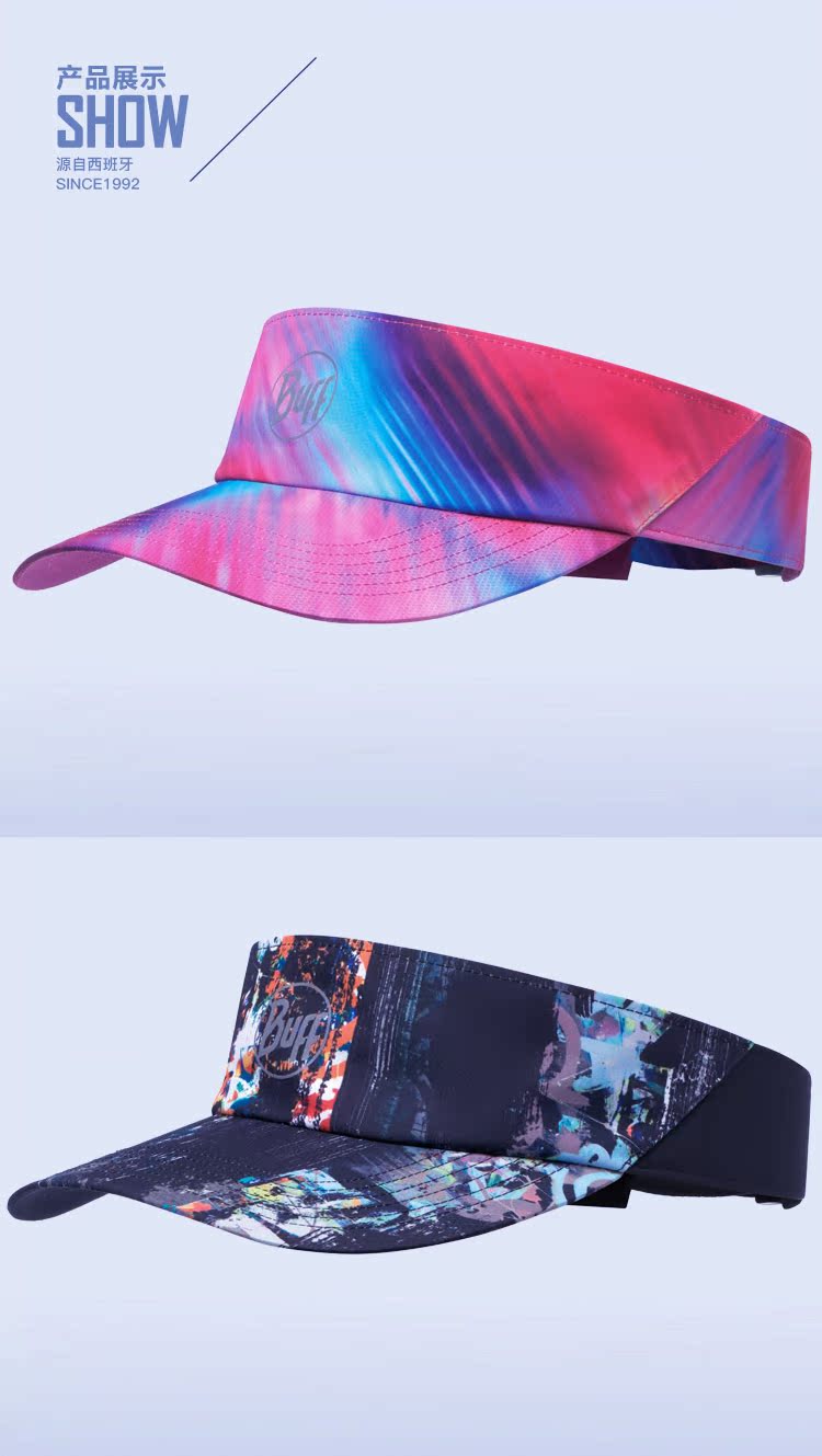 BUFF nam giới và phụ nữ marathon chạy thể thao mũ topless siêu ánh sáng kem chống nắng dù để che nắng nhanh khô có thể điều chỉnh mũ lưỡi trai nike