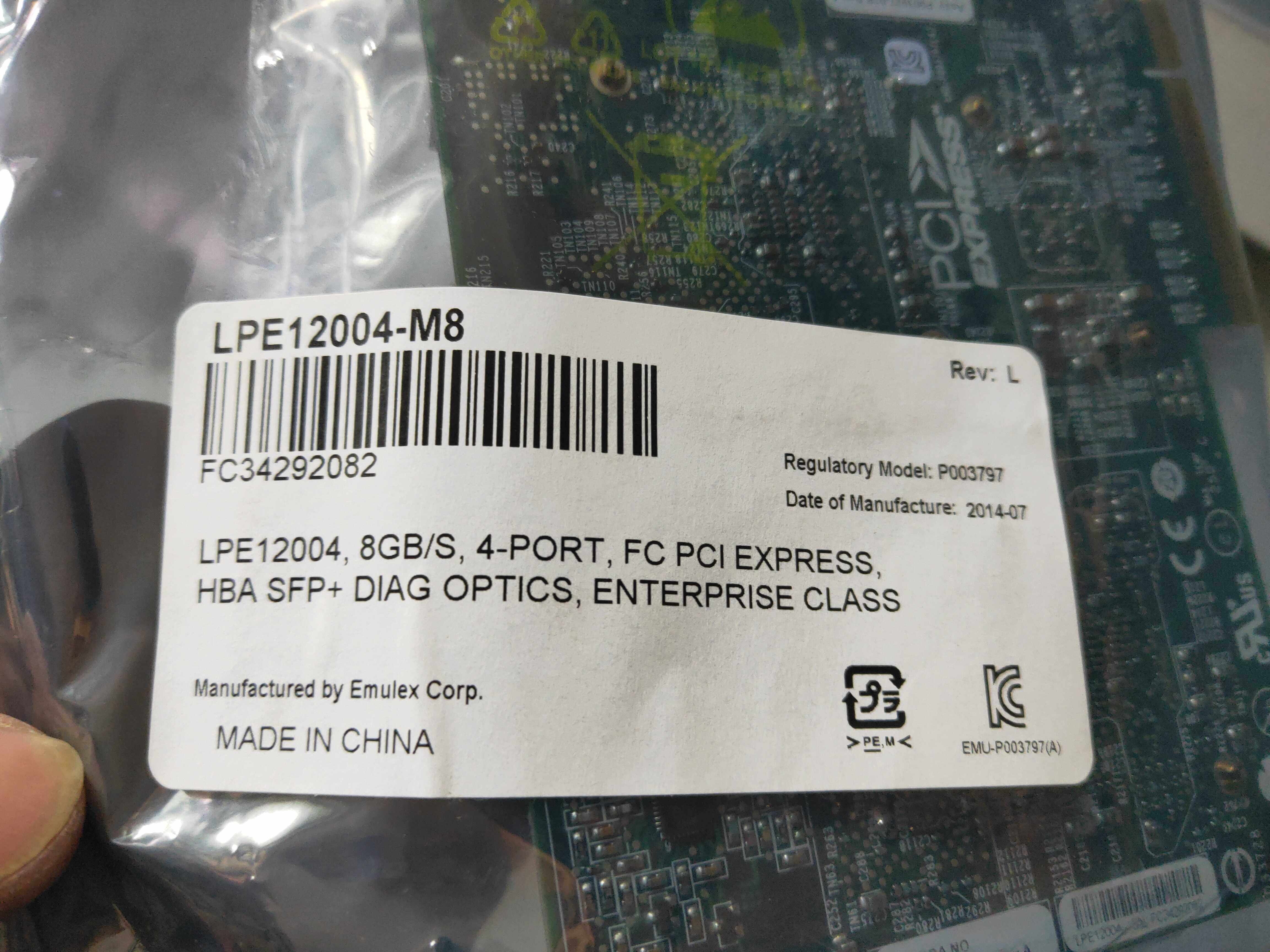 LPE12004-M8 LPE12004-M8 LPE12004 8GB S4-PORTFCPCIEXPRESS