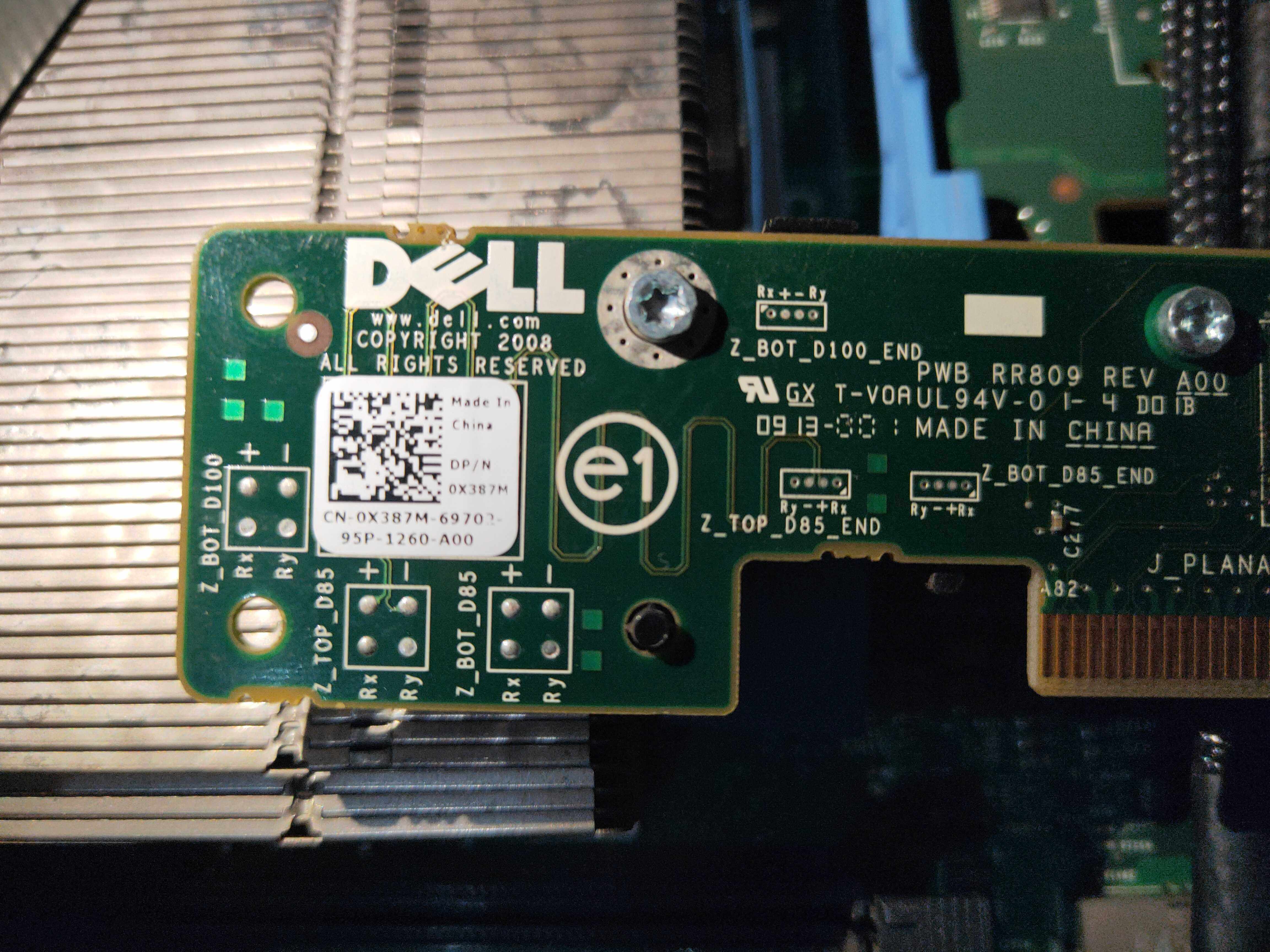 Dell Dell Dell R610 PCI-e board card lifting X387M X387M 6KMHT DM335