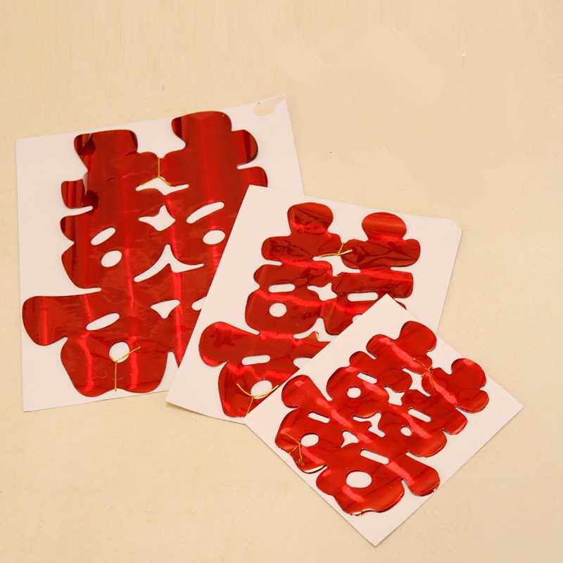 Wedding supplies electrostatic car hi creative window stickers bright light hi word team decoration festive wedding room stickers