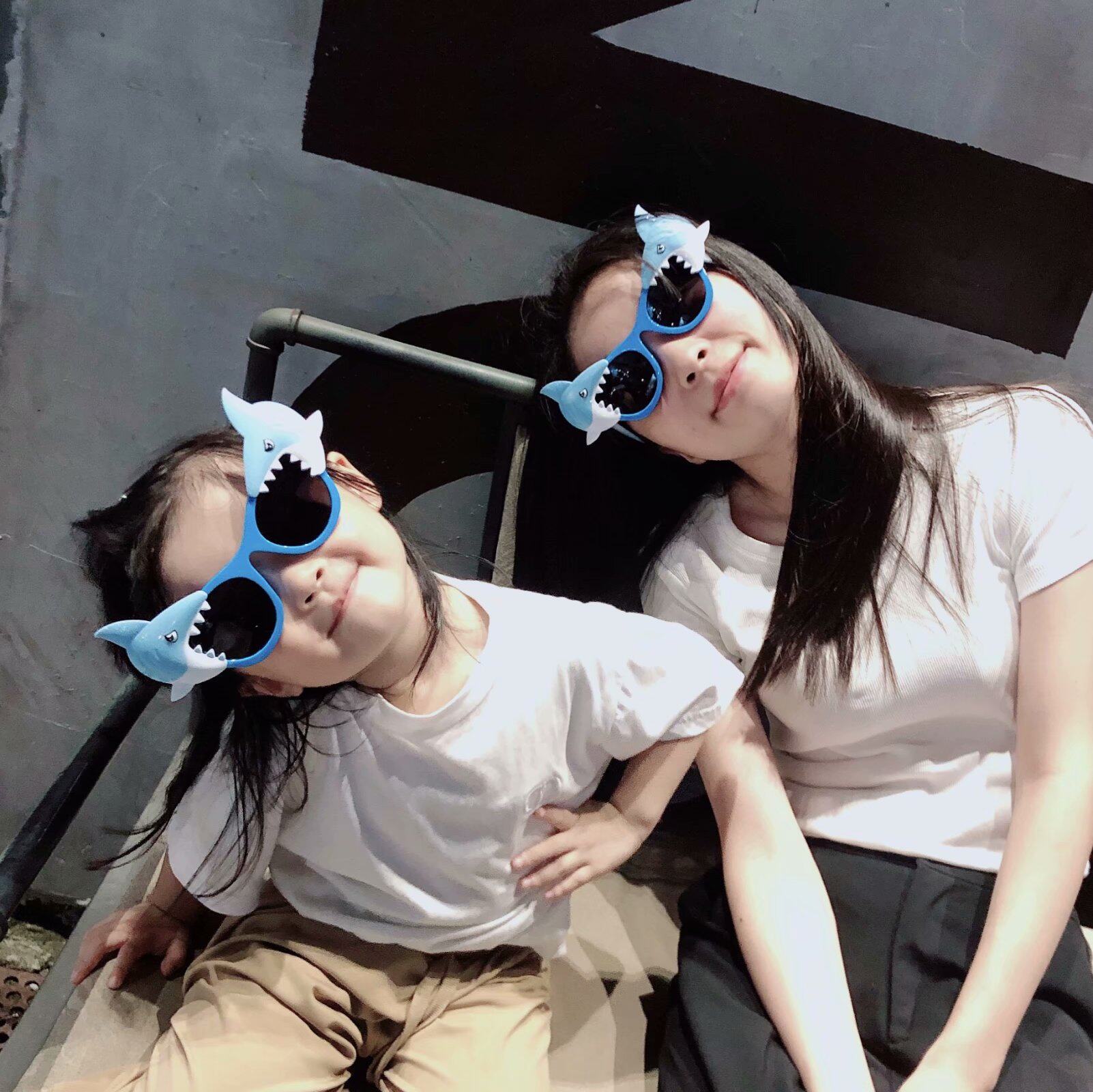 ins beach photo glasses shark styling Hawaii party birthday party props