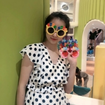 ins new small red book birthday glasses birthday glasses birthday balloon shape baking supplies props purple glasses