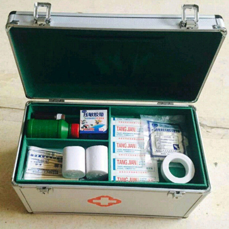 Fire emergency box medical aluminum alloy medicine box household medical first aid box medicine box fire first aid box