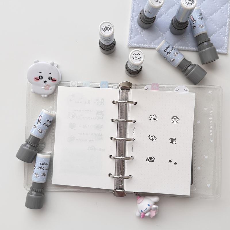 Melted Light-Sensitive Stamp Cute Kitten Daily Check-In Planner Stamp