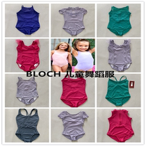 Australian bloch young medium and large childrens red blue purple and black suspender short-sleeved ballet dance clothes grade examination practice clothes