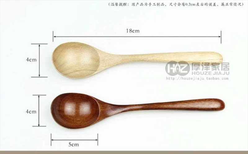 Phong cách Nhật Bản và gió zakka hạt dẻ nhỏ thìa Gỗ thô súp thìa thìa cháo thìa Bộ đồ ăn bằng gỗ đơn giản mới - Đồ ăn tối đũa ăn cơm