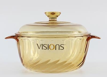 Corning Crystal Diamond Glass Pot VS-22-DI Imported Transparent Pan Direct Cooker 2 25L Soup Pan Cooker Cooker Porridge Pot