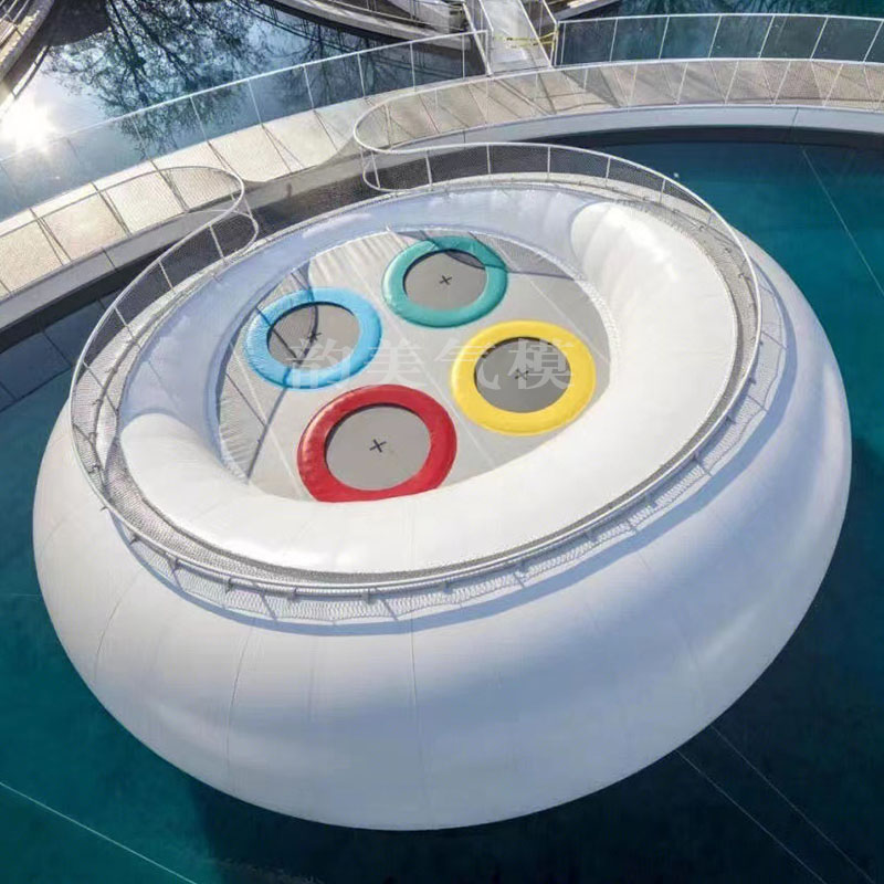 Outdoor Large Net Red Bridge Swing Bridge Scenic Spot Swing Water Suspension Bridge Safety Inflatable Protective Air Cushion Equipment Manufacturer