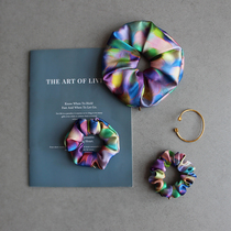 North Aurora color the most romantic chasing light shining silk Hairband hair rope high-end handmade hair accessories customized