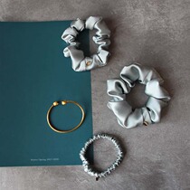 Mocha Green 30 m heavy silk Hairband Morandi color series handmade high-end hair accessories customized