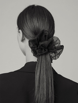 Silk organza mulberry silk transparent tulle dream Hairband hair rope niche high-end hair accessories customization