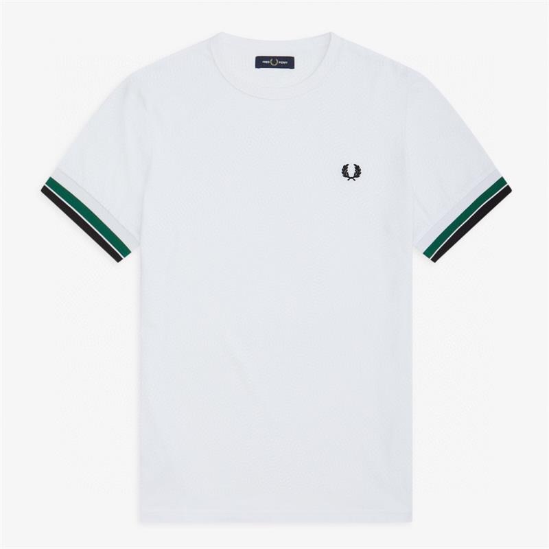 White Color Sleevesfred perry Ear of Wheat man T-shirt Crew neck FP Embroidery Laurel Self cultivation Show thin Bottom up Short sleeve summer new pattern